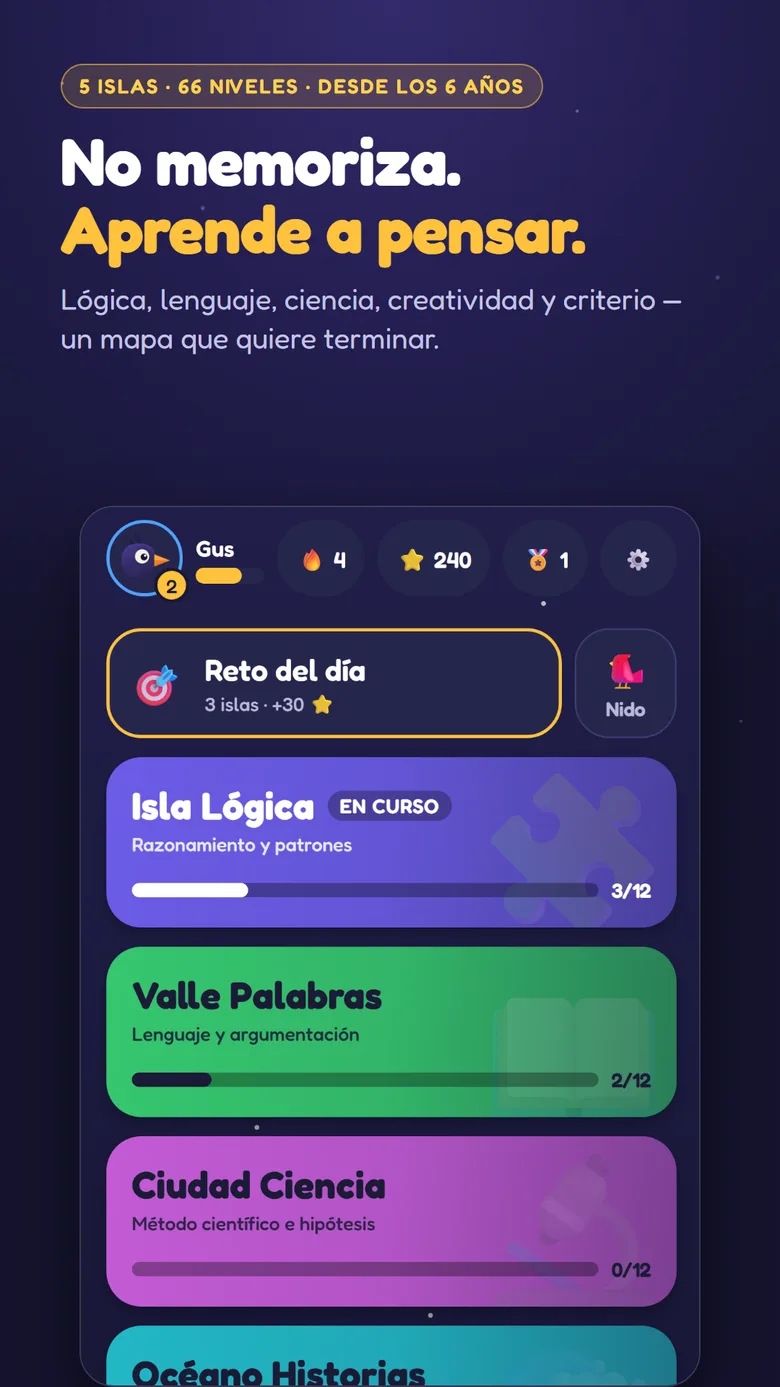 El mapa de Cavila con sus cinco islas