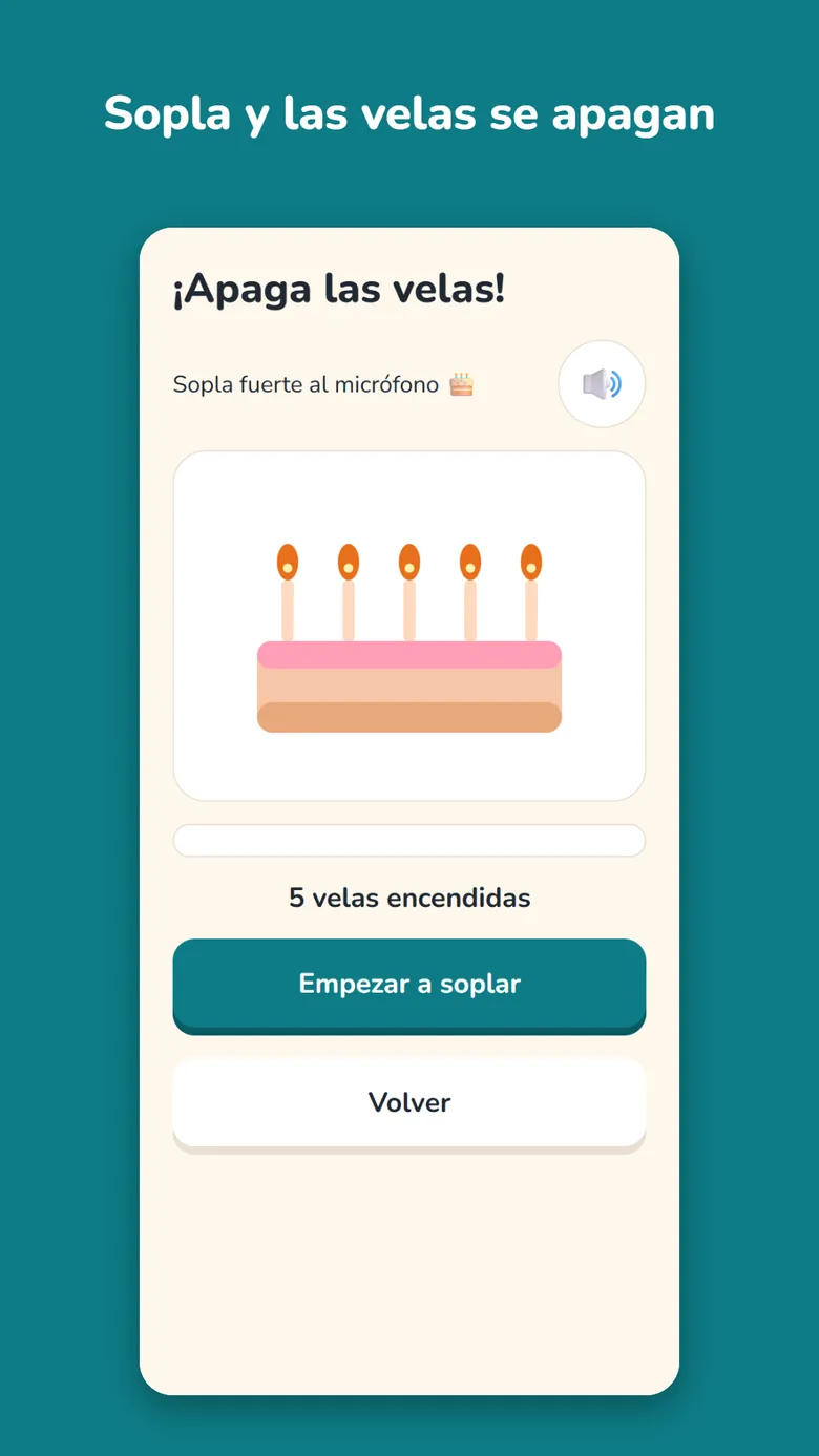 El juego de apagar las velas soplando