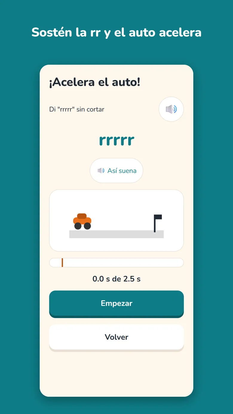 Sostener la rr para que el auto acelere