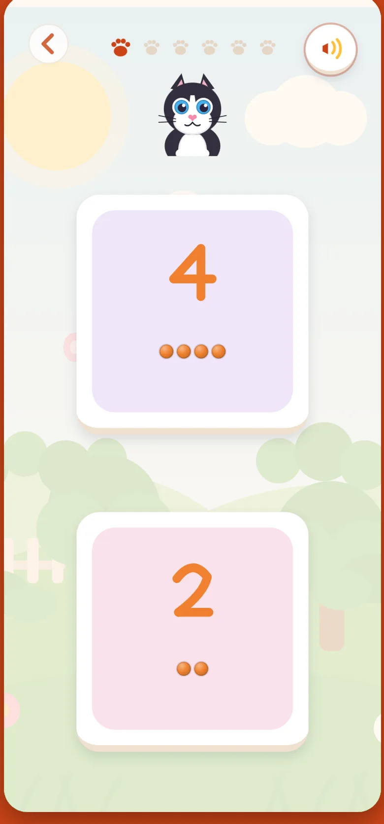 El número tres con tres puntos debajo